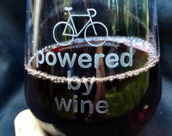 Bicicleta alimentada por copa de vino