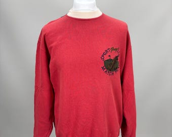 Herren Vintage Sweatshirt Sport Ice by Iceberg Grösse L Farbe Rot