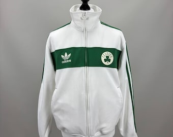 Mens vintage jacket Adidas Boston Celtics NBA Size L Color White