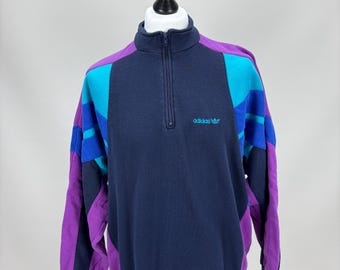 Mens vintage sweatshirt Adidas Size XL Color Multicolor