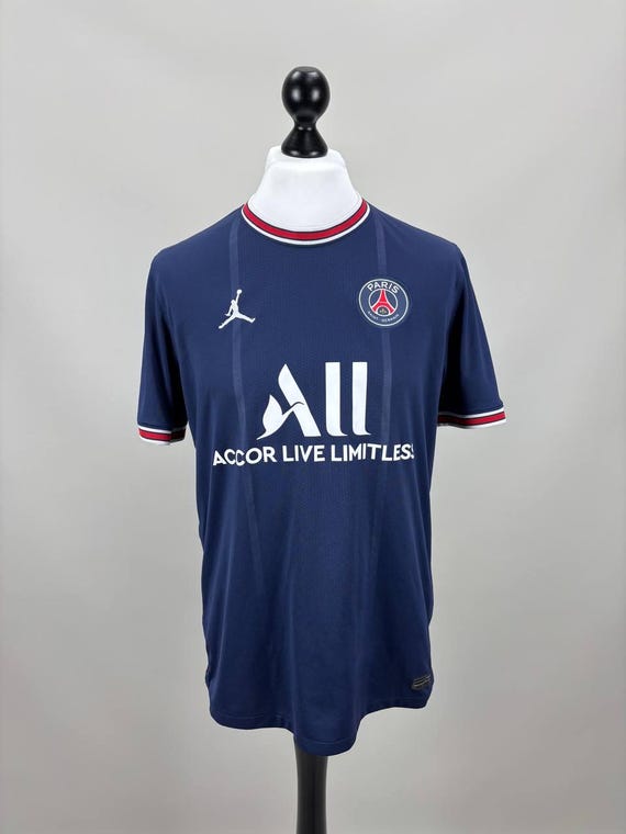 Mens T Shirt Nike Jordan Paris Saint Germain Size L Color Blue - Etsy