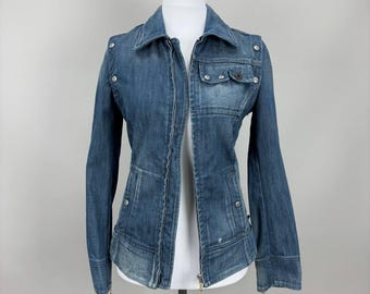 Womens vintage denim jacket vest 2in1 Diesel Size S Color Blue