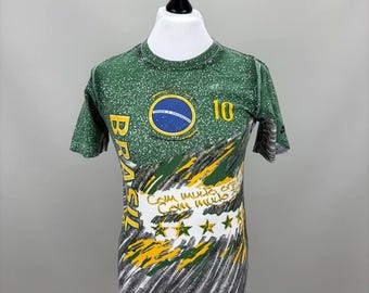 Maglietta da uomo Nike Brasil Taglia S Colore Multicolore