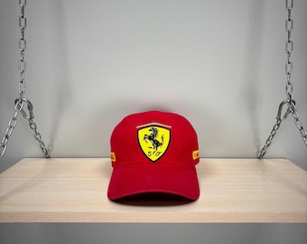 Gorra vintage para hombre Ferrari Color Rojo