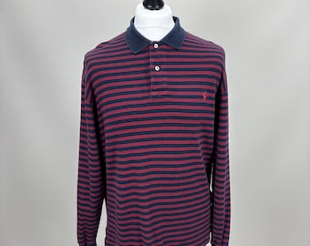 Polo Ralph Lauren vintage de manga larga para hombre, talla L.