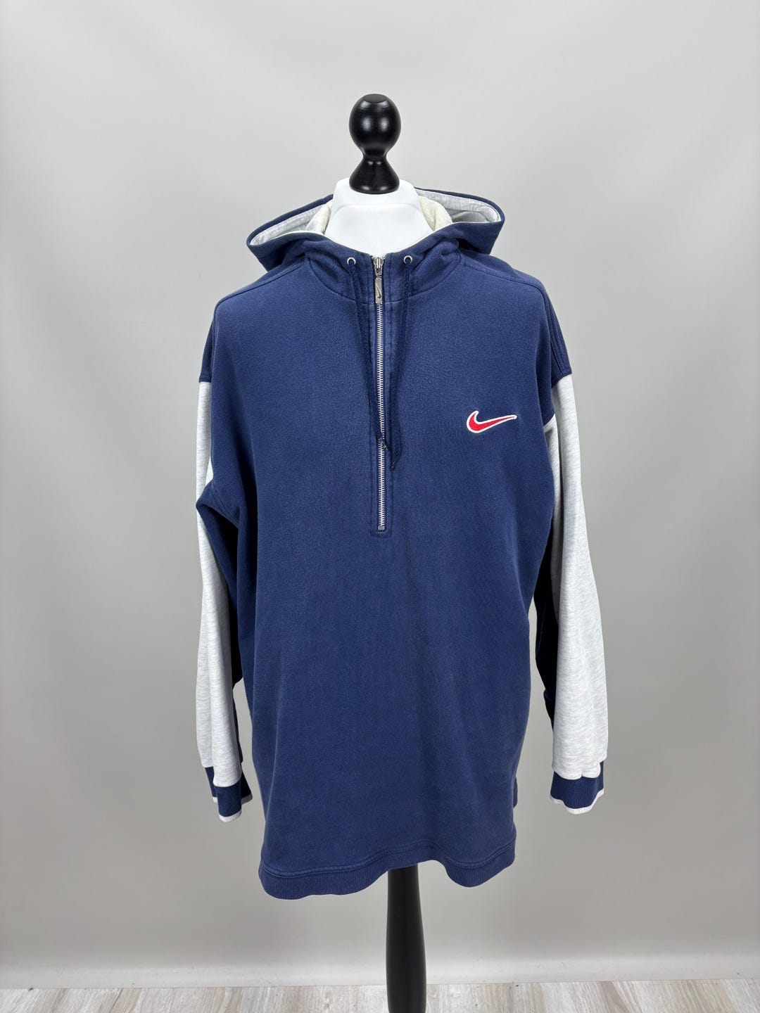 Mens Vintage Hoodie Nike Big Logo Size XL Color Blue Etsy — free download