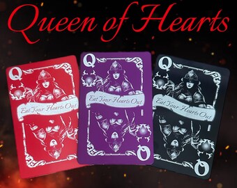 Queen of Hearts Firefighter Helmet Card, Fierce Warrior Art