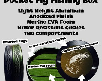 Aluminum Fly Fishing Box: Water Resistant, Two Compartments, Marine EVA Foam
