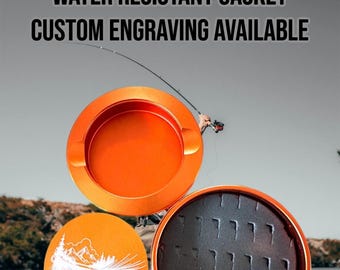 Aluminum Fly Fishing Box: Water Resistant, Two Compartments, Custom Engraving Available