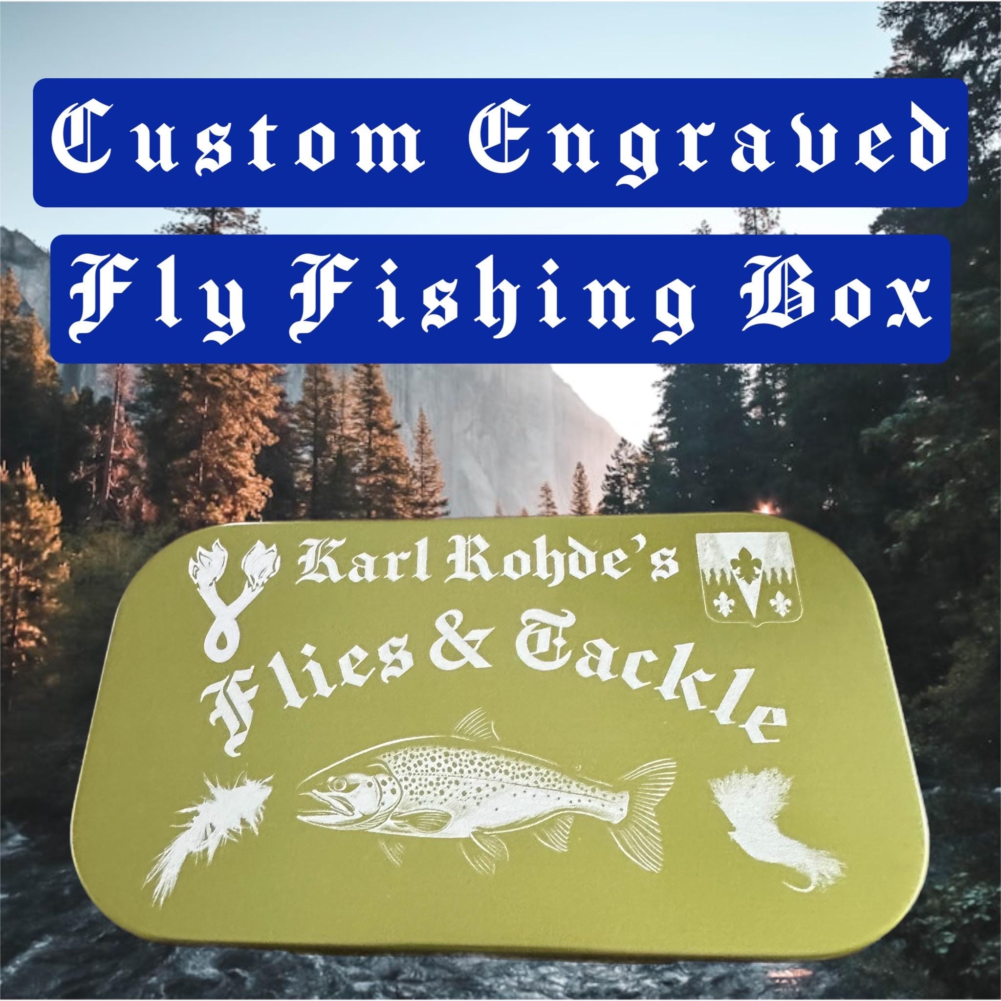 custom fly fishing boxes Photo Aluminum Box fishing gear Custom Printed Fly Boxes |