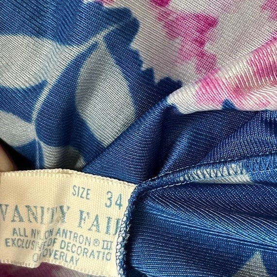 Vintage Vanity Fair Size 34 Nightgown Robe Blue F… - image 8