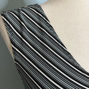 Vintage Y2K 2000's Ann Taylor Loft Tank Top Tie Hem V-Neck Sleeveless Diagonal Stripe Sz XS Going Out Top image 8