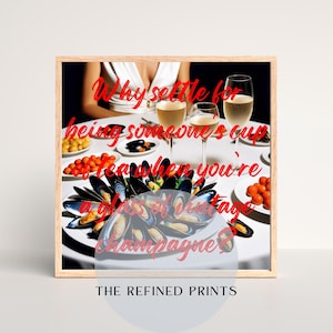 Luxury Printable Wall Art Bold Motivational Quote Poster Chic Wallpaper High Society Home Decor Digital Download Red Typography Print
