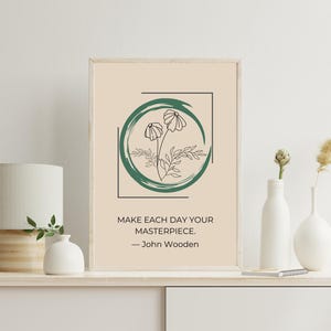 Motivational Quote Art, Nature Lover Home Décor, Inspirational Flower Print, Botanical Poster, Motivational Floral Printable
