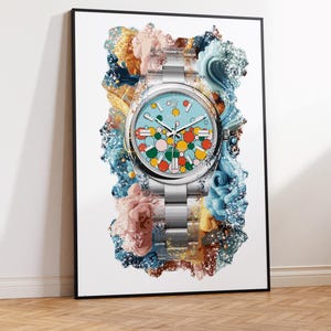 Rolex Oyster Perpetual Ref. 124300 Watch Art Print Poster - Digitally created