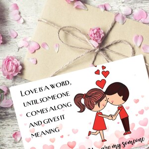 Carte de vœux Saint-Valentin - Amour - Téléchargement instantané - Personnaliser - Cœur - Mari - Carte de vœux numérique -