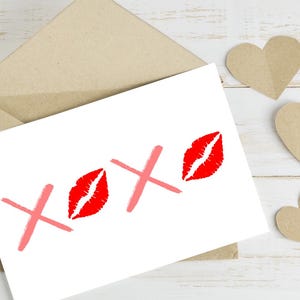 Valentinstag - Liebe - XOXO - Freude - Kuss - Sofort Download - Personalisieren - Druckbar - Lieblingsmensch - Digitale Grußkarte-