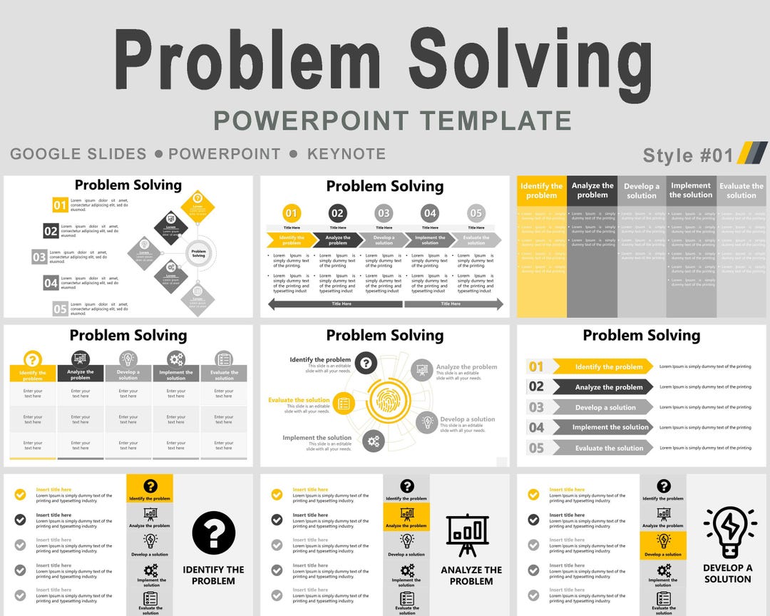 Problem Solving Powerpoint Template, Problem Solving Process, Problem ...