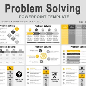 Problem Solving PowerPoint Template, problem solving process, problem solving steps, art of problem solving, problem solving skills