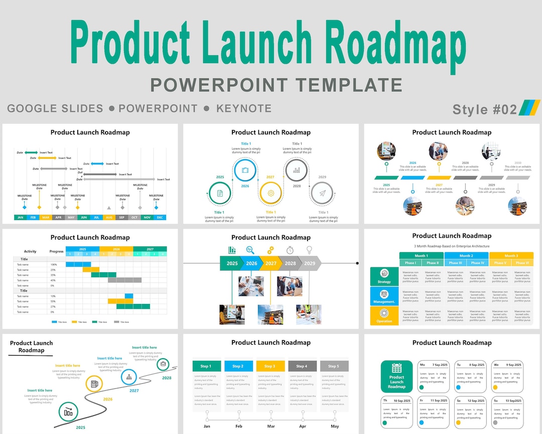 Product Launch ROADMAP Template, Product Launch TEMPLATE, Product ...