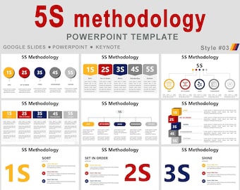 Szablon prezentacji PowerPoint metodyki 5S, 5S Lean, czyszczenie 5S, produkcja 5S Lean, Lean 5S, szablon prezentacji PowerPoint 5S, szkolenie 5S w programie PowerPoint