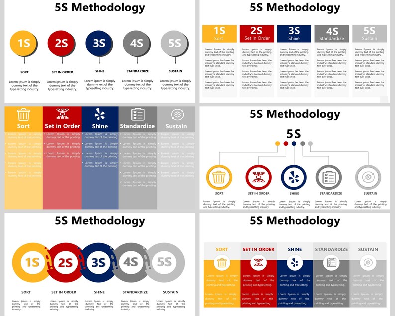 5s Methodology Powerpoint Template, 5s Lean, 5s Cleaning, 5s Lean ...
