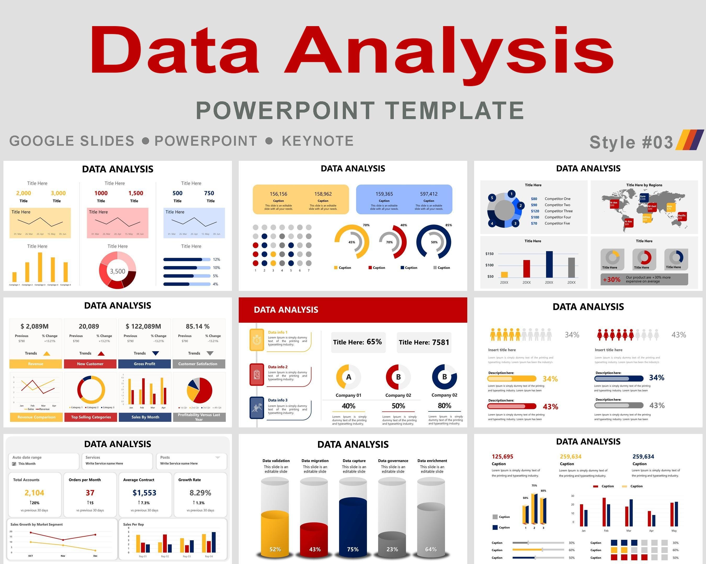 Data Analysis Powerpoint Template, Data Analysis Infographics, Data ...