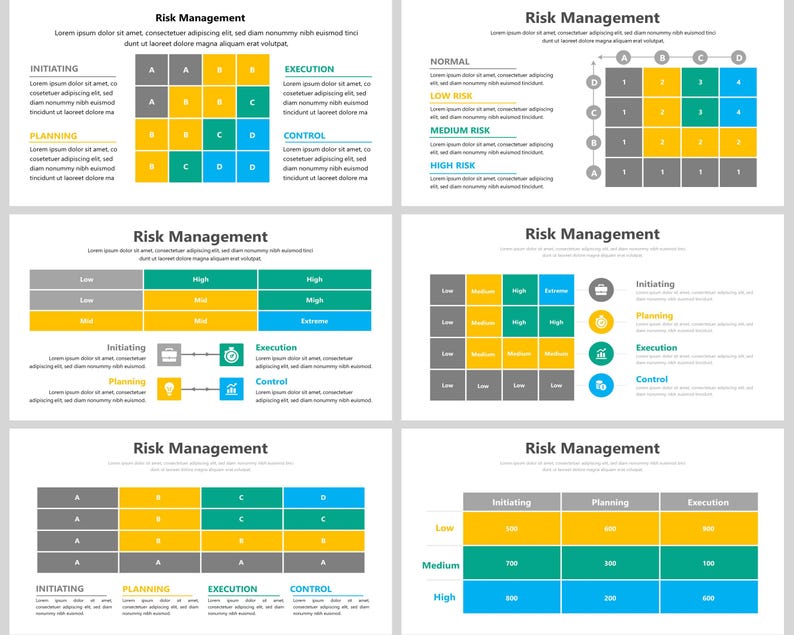 Risk Management Powerpoint Template, Enterprise Risk Management, Risk ...