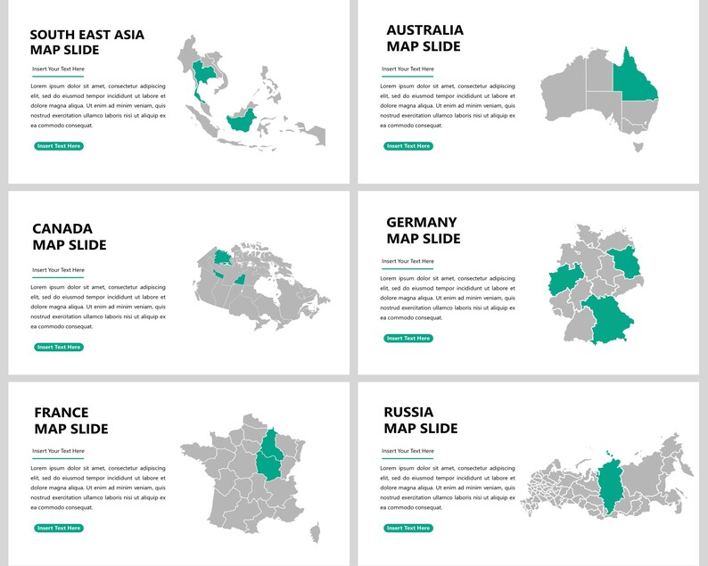 Editable Maps Powerpoint, World Map Powerpoint, Editable Map Usa ...