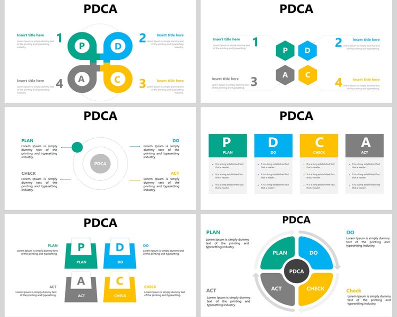 Pdca In Manufacturing PDCA Powerpoint Template, Pdca Cycle, PDCA Infographics, Plan Do Check ...