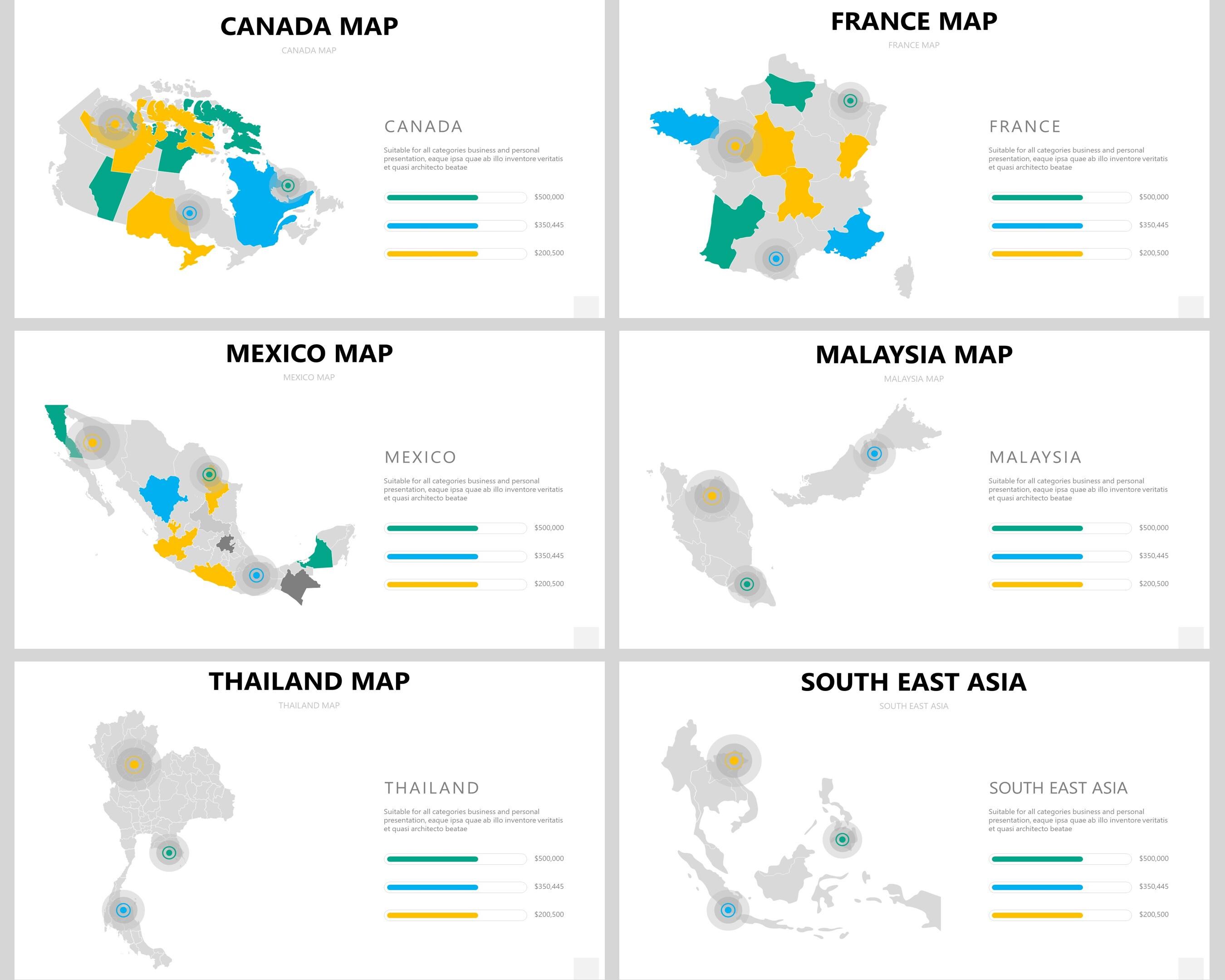 Editable Maps Powerpoint, World Map Powerpoint, Editable Map Usa ...