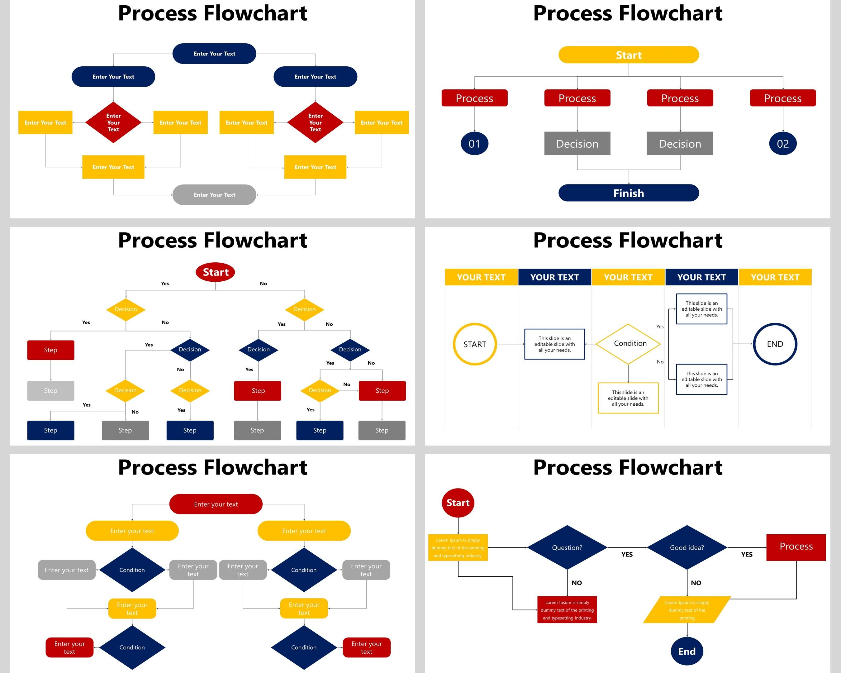 Process Flowchart Powerpoint Template, Flowchart for Process Flow ...