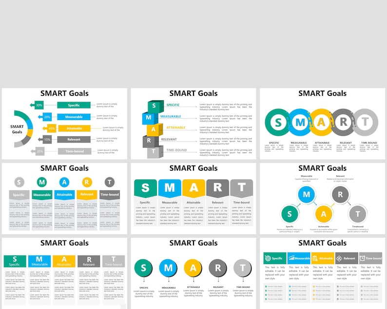 SMART Goals Powerpoint Template, Smart Goals Template, Smart Goals ...