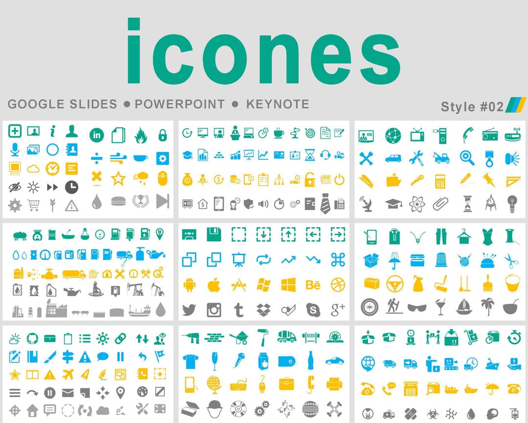 Powerpoint Icons, Powerpoint Recolorable Icons, Icons for Microsoft ...