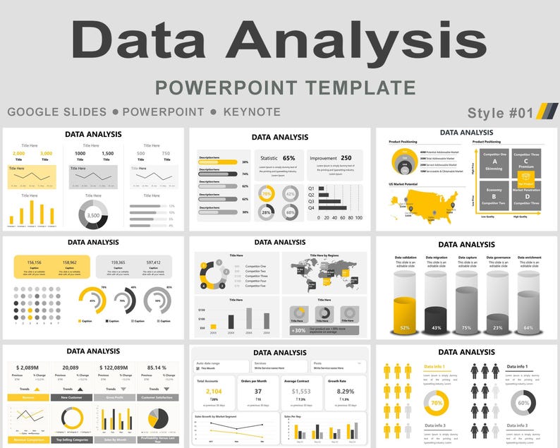 Powerpoint Data Visualization Inspo Data Analysis Powerpoint Template, Data Analysis Infographics, Data ...