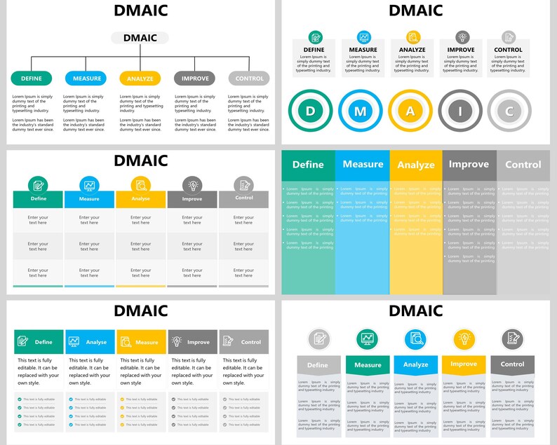 Dmaic Example Projects Powerpoint DMAIC Powerpoint Template, Dmaic SIX SIGMA Powerpoint Presentation ...