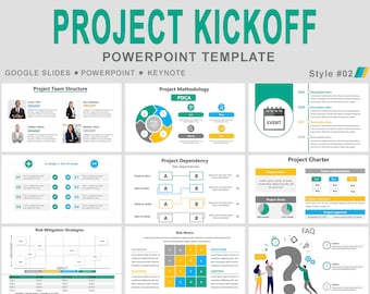 Szablon prezentacji rozpoczęcia projektu, szablon rozpoczęcia projektu, szablon prezentacji PowerPoint na spotkanie rozpoczynające projekt, Rozpoczęcie zarządzania projektem