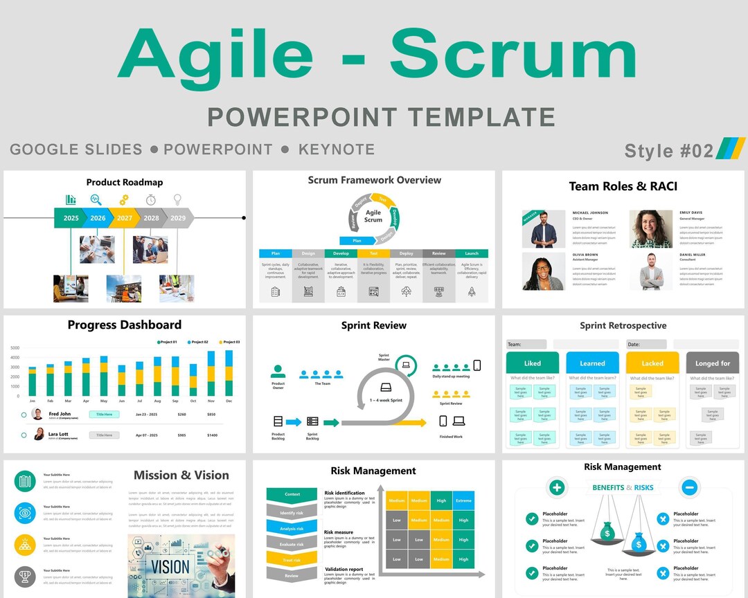 Agile Scrum Methodology, Agile Scrum Project Powerpoint Template, Scrum ...
