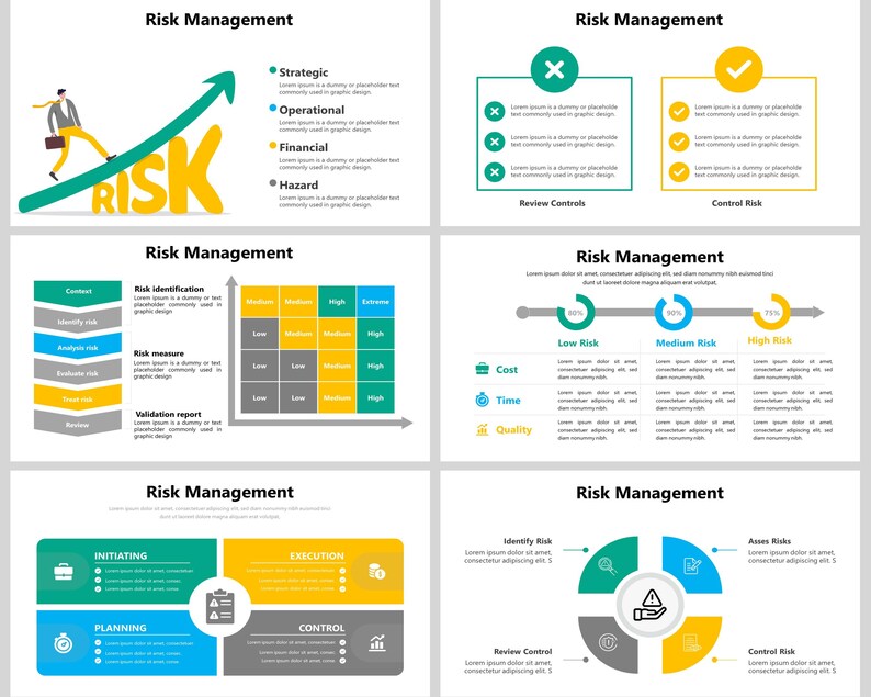 Risk Management Powerpoint Template, Enterprise Risk Management, Risk ...