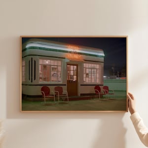 Neon No Vacancy Vintage Motel Digital Download Printable Wall Art Retro Roadside Decor Modern Home Décor