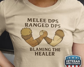 Funny Dungeons and Dragons DPS Shirt, Meme DnD Fighter Tee, Humorous Dungeon Master Parody Gift