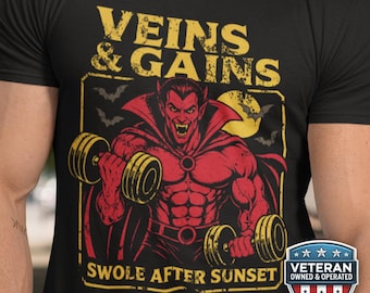 Divertente maglietta da palestra a tema D&D, maglietta da allenamento con vampiri di Dungeons and Dragons, regalo vintage per Dungeon Master muscoloso