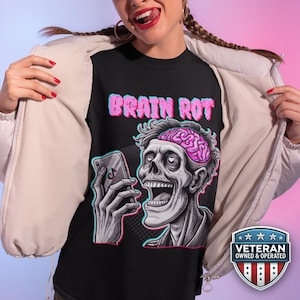 Funny Tik Tok Zombie Shirt, Parody Pop Culture Brain Rot Tee, Weird Unhinged Humor Gift
