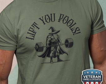 Summer Wizard Gym Shirt, Nerdy Fantasy Muscle Top, Geeky Weight Lifting DnD Gift