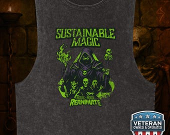 Distressed RPG Gamer Tank Top, Funny Necromancer DnD Shirt, Dungeon Master Wizard Cleric Gift