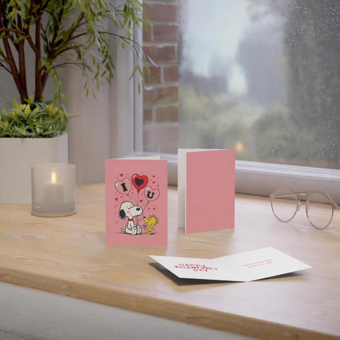 Adorable Snoopy Valentines Day Card Printable Digital Download Cute ...