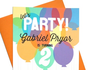 Let's Party! Balloon Birthday Invitation, Balloon Party, Balloon Bash: Printable Digital Design