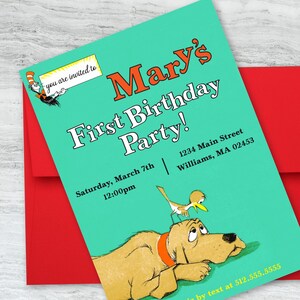 Bist du meine Mutter Dr. Seuss Buch Geburtstagseinladung: Kid Birthday Printable Digital Design