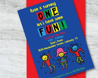Children's Book First Birthday Invitation Book Themed Printable DIGITAL DESIGN