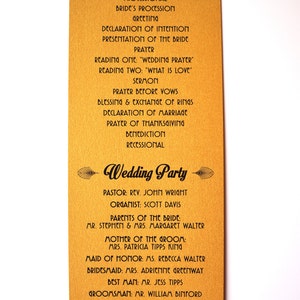 Old Hollywood / Art Deco Movie Metallic Gold Wedding Program : Custom Printable Digital Design image 4